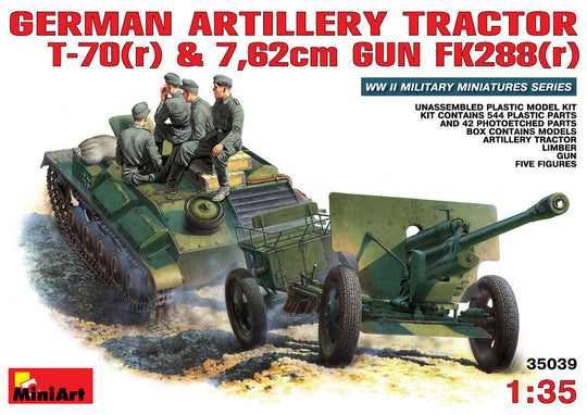 German Artillery Tractor T-70 & Gun FK 288 w/crew