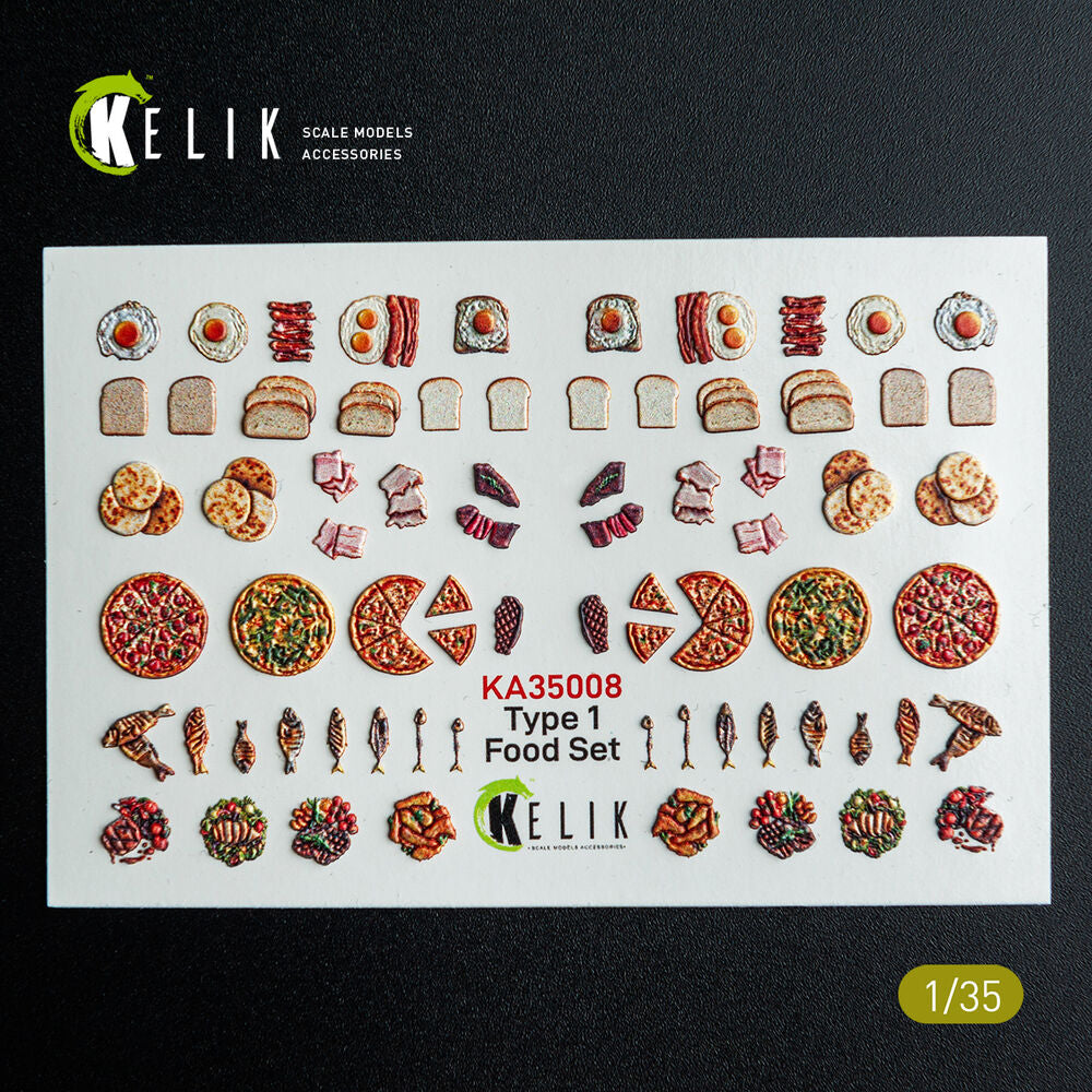Food Set Type 1 - 3D Decal for dioramas