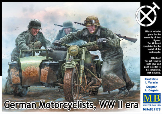 German motorcyclists, WWII era