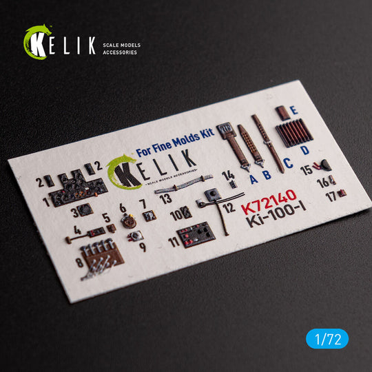 Ki-100-I - interior 3D decals for FineMolds kit