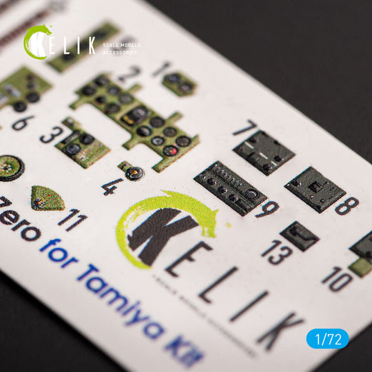 A6M2B Zero - interior 3D decals for Tamiya kit