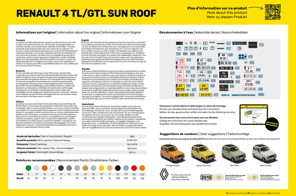 Renault 4 TL/GTL Sun Roof