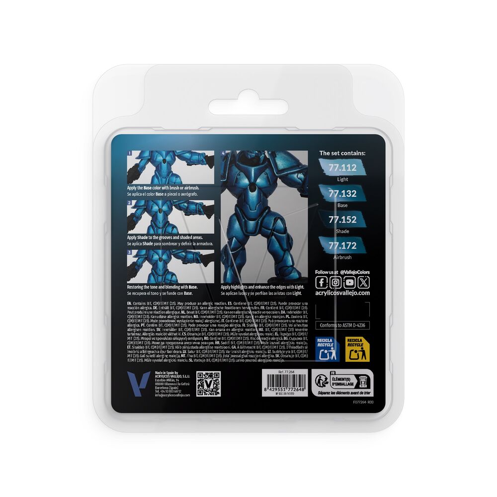True Metallic Metal: Hydra Turquoise Paint Set (4)