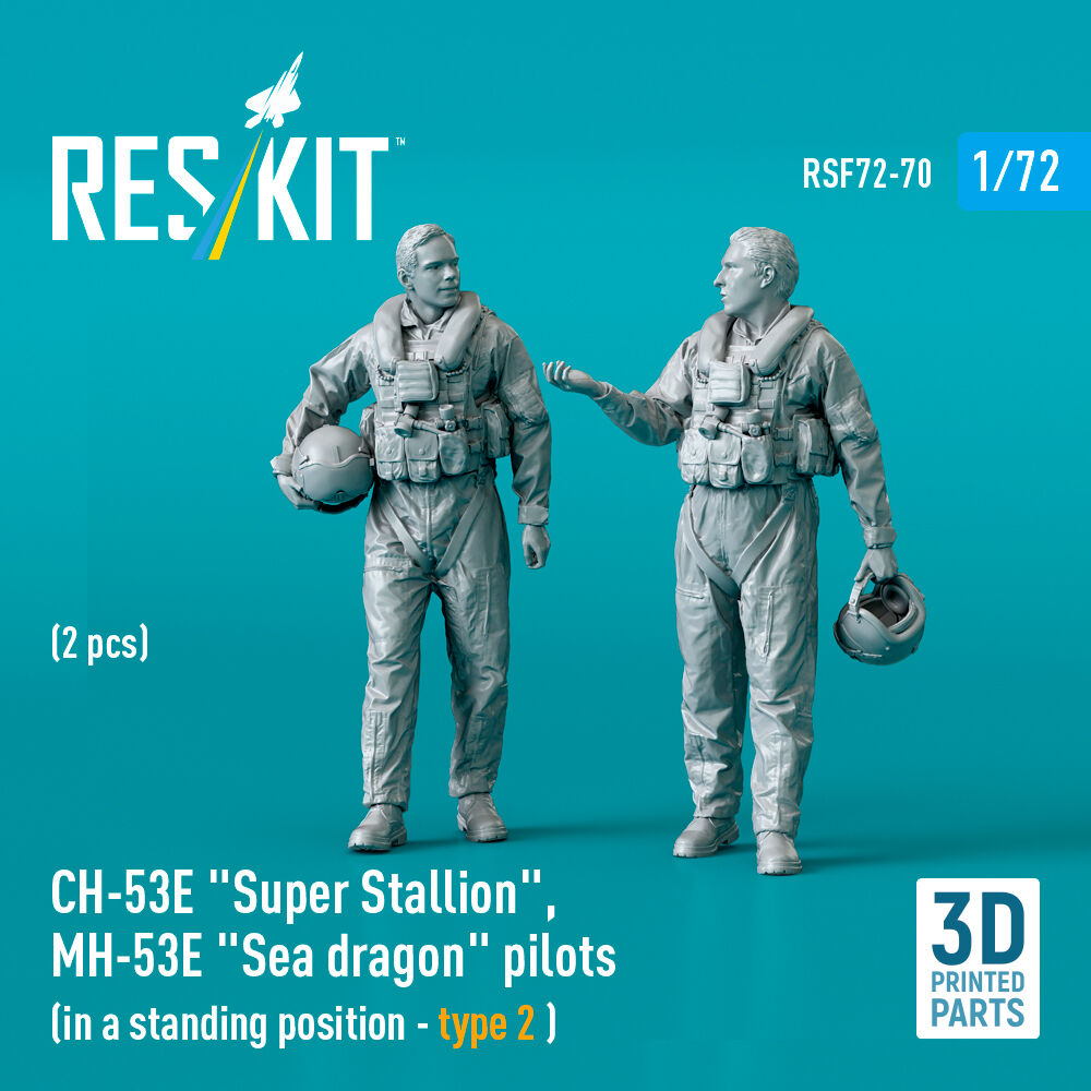 CH-53E Super Stallion, MH-53E Sea dragon pilots (in a standing position - type 2) (2 pcs) (3D Printed)