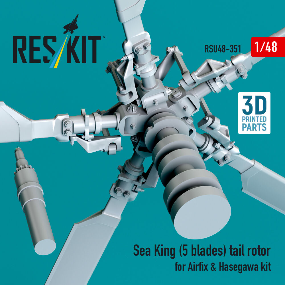 Sea King (5 blades) tail rotor for Airfix & Hasegawa kit (3D printed)