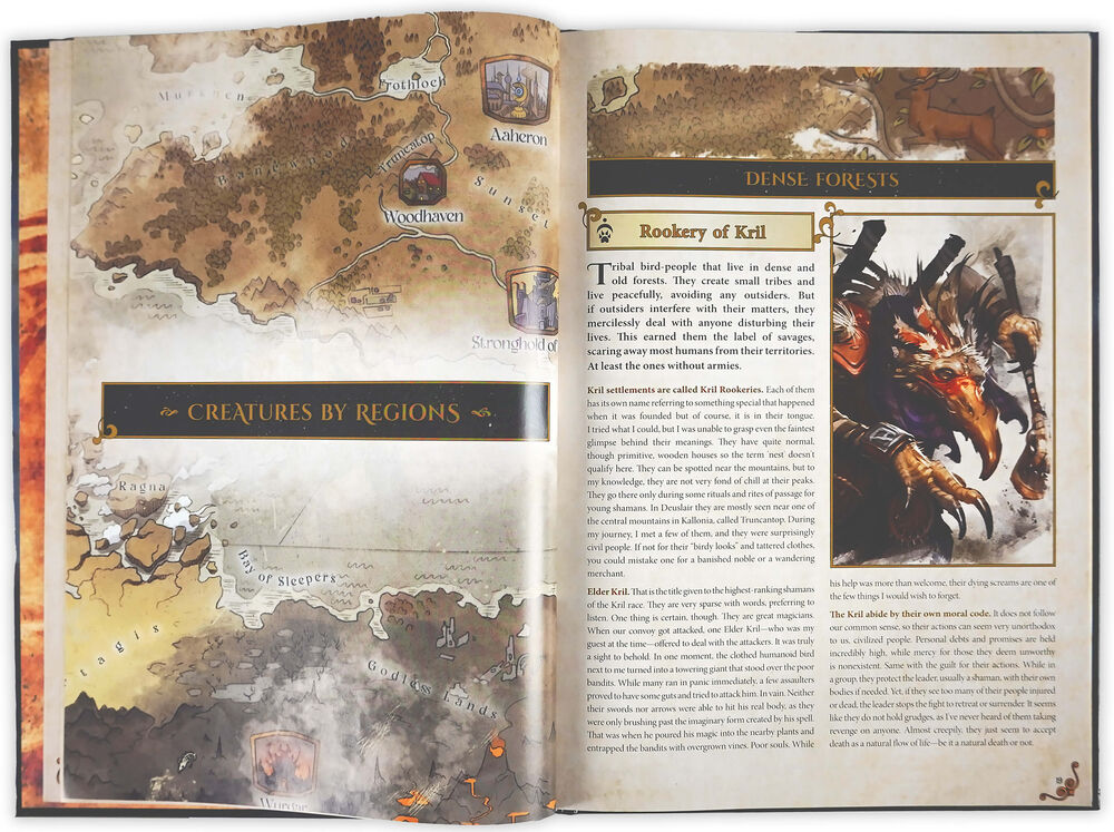 Dungeons & Lasers THE WORLD OF DEUSLAIR: BESTIARY BOOK (hardcover)