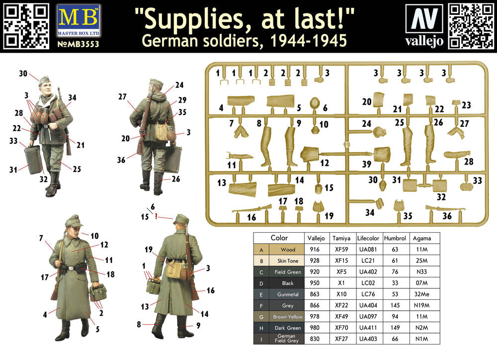 Supplies! german soldiers 2 figs