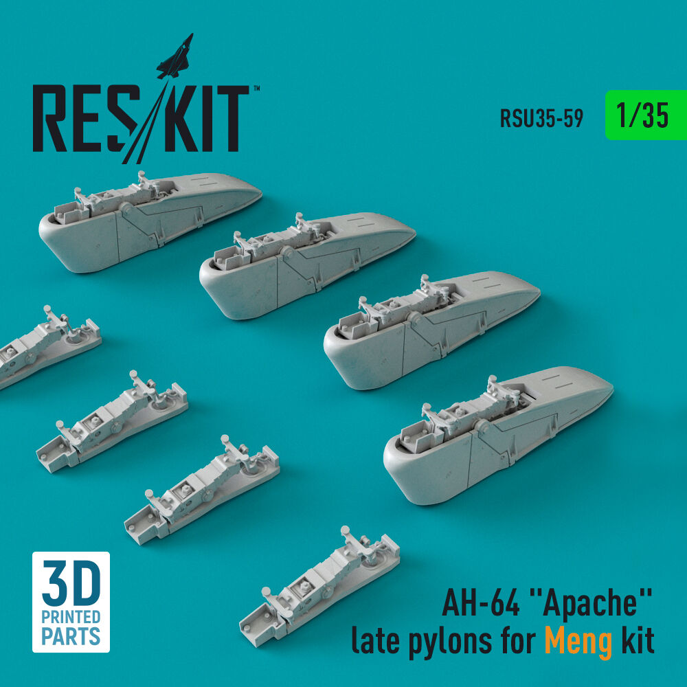 AH-64 Apache late pylons for Meng kit (3D Printed)