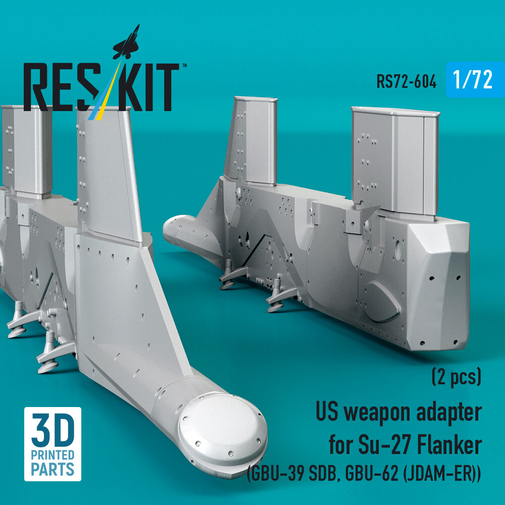 US weapon adapter for Su-27 Flanker (2 pcs) (GBU-39 SDB, GBU-62 (JDAM-ER)) (3D Printed)