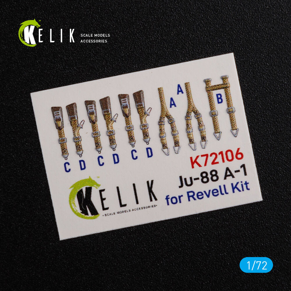 Ju-88 A-1 interior 3D decals for Revell kit
