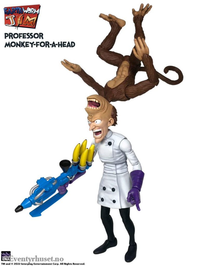 Earthworm Jim Action Figure Wave 1: Professor Monkey-For-A-Head 28 cm Toys