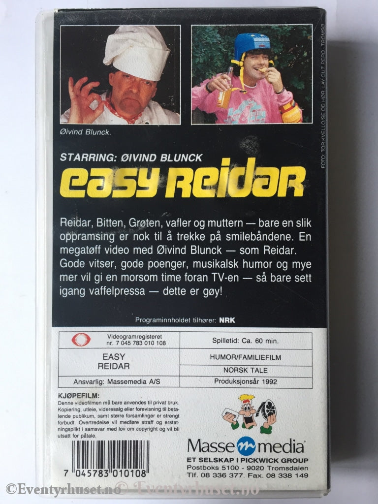 Easy Reidar. 1992. Vhs. Vhs