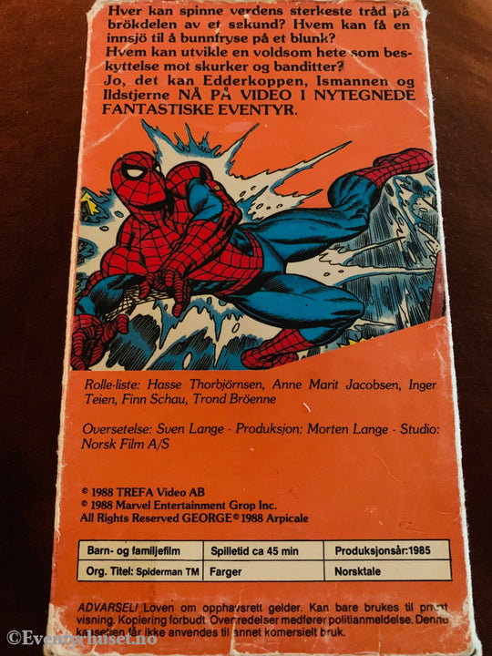 Edderkoppen 1. 1981. VHS. Slipcase.