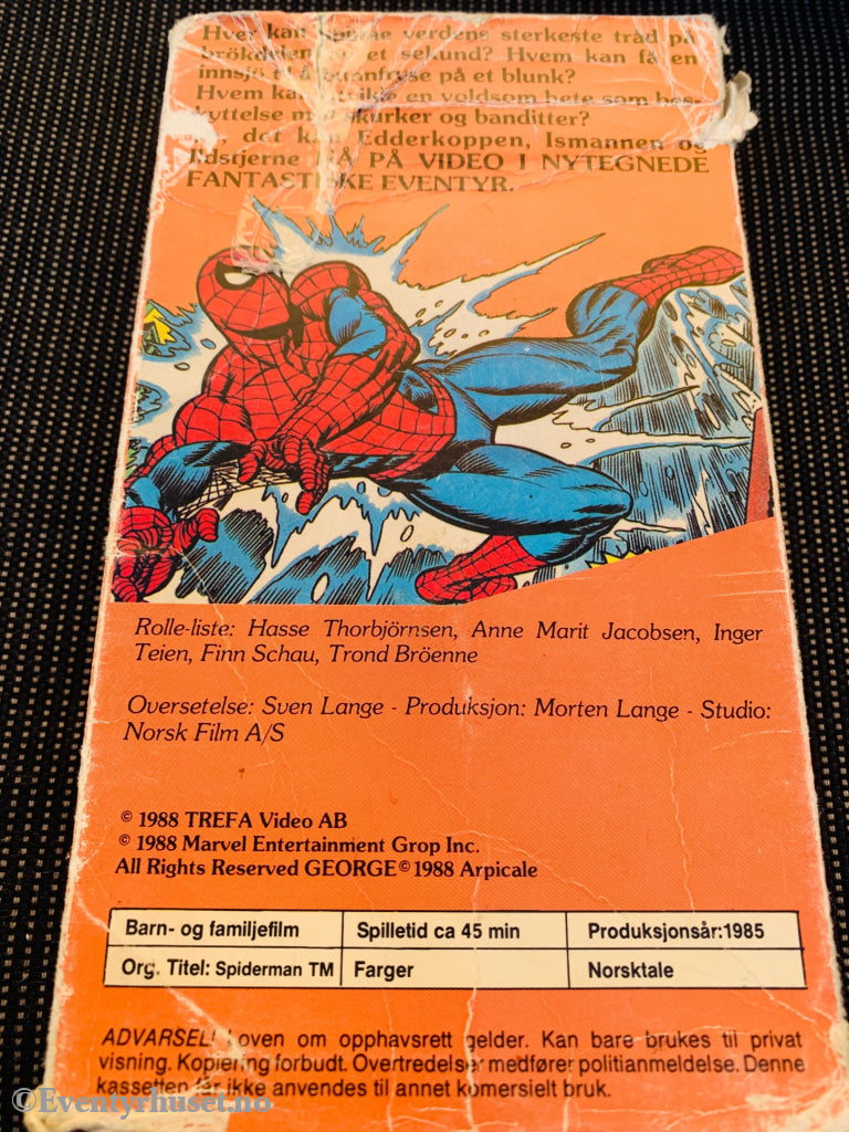 Edderkoppen. Vol. 1. 1985. VHS slipcase. VHS Big Box