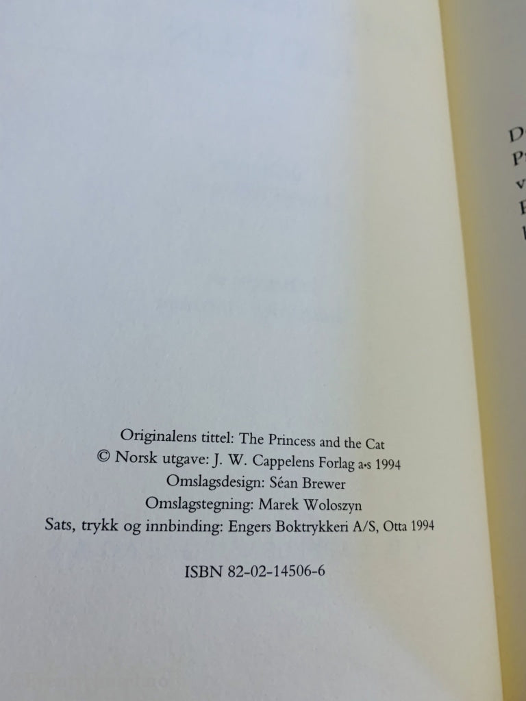 Edith Nesbit. 1994. Prinsessen Og Katten. Fortelling