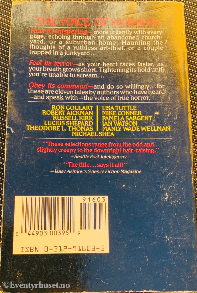 Edward L. Ferman & Anne Jordan. The Best Horror Stories Vol. 2. Bok.