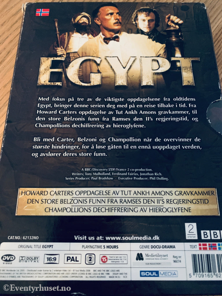 Egypt – Gjenoppdagelsen av den tapte verden. 2005. DVD samleboks