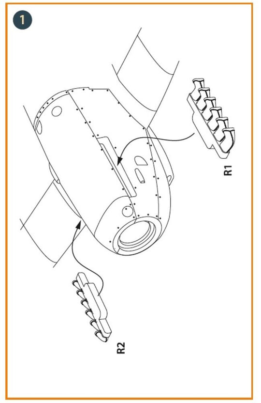Spitfire Tr.9 exhausts for Airfix kit