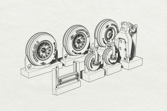 AV8B Wheels  (Hasegawa kit)