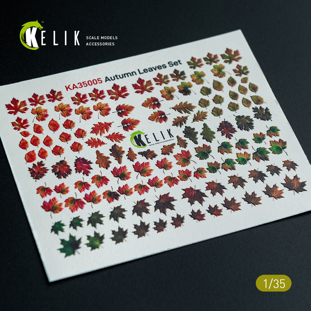 Autumn Leaves Set #1 - Decal for dioramas