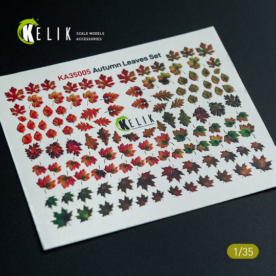 Autumn Leaves Set #1 - Decal for dioramas