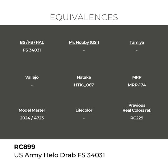 Real Colors: US Army Helo Drab FS 34031 17 ml.