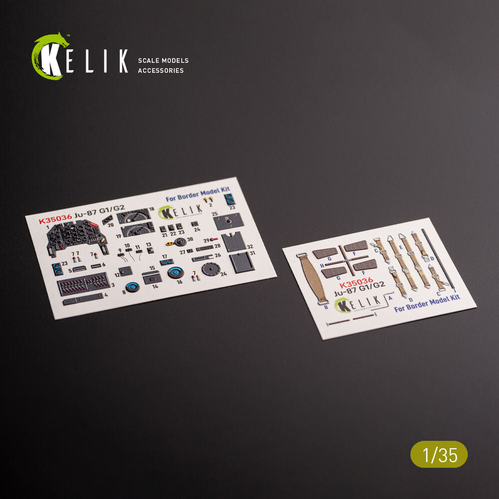 Ju-87 G1/G2 - interior 3D decals for Border Models kit
