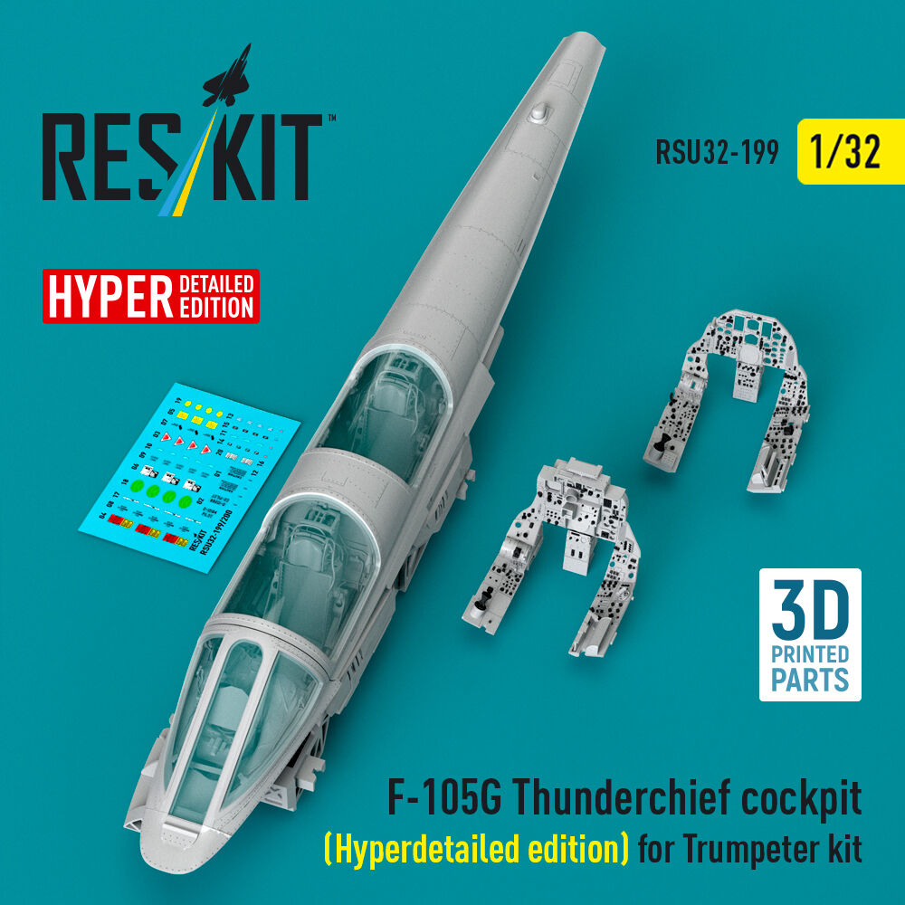 F-105G Thunderchief cockpit (Hyperdetailed edition) for Trumpeter kit (3D Printed)