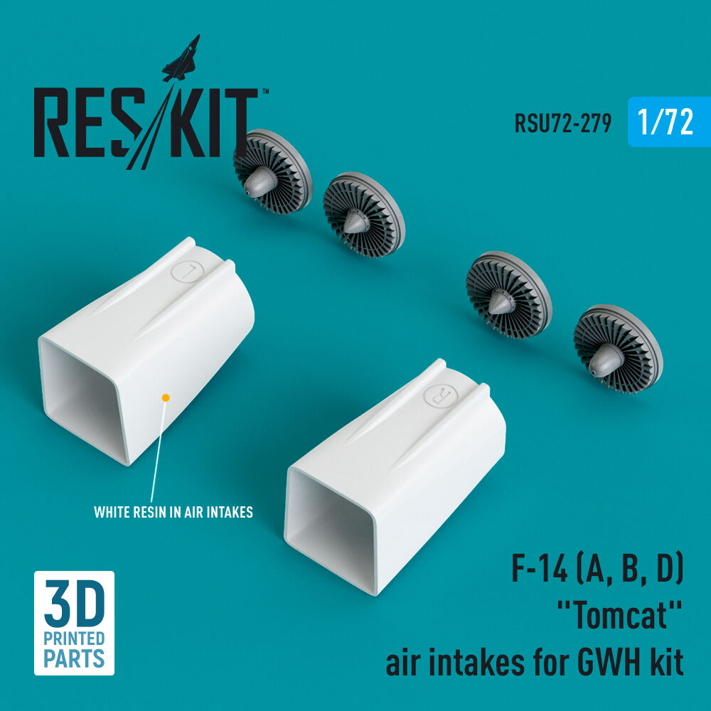 F-14(A, B, D) Tomcat air intakes for GWH kit (3D Printed)