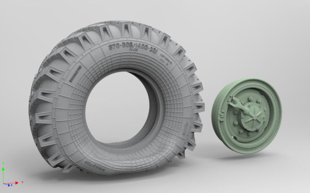 URAL 4320  3D FLAT TIRE×4