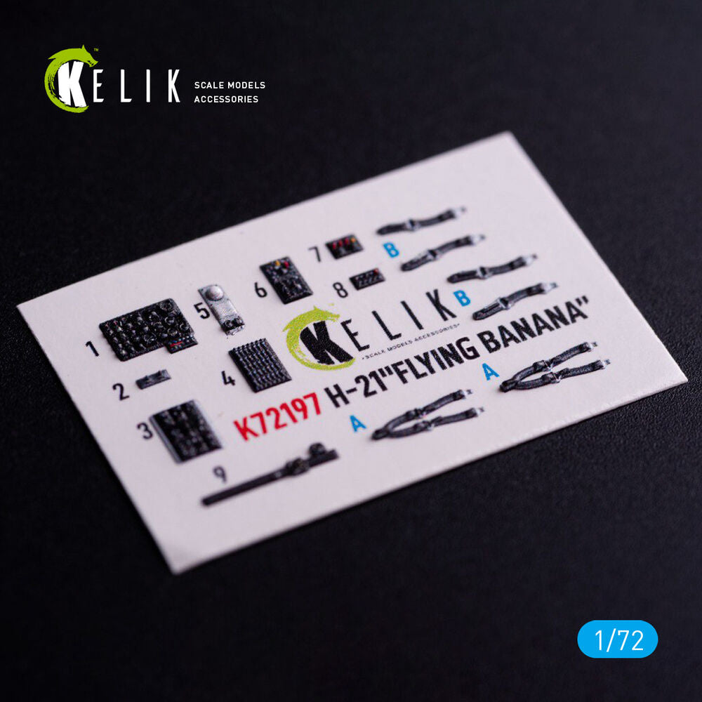 H-21 Flying Banana - interior 3D decals for Italeri kit