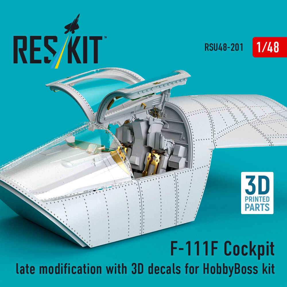 F-111F Cockpit late modification with 3D decals for HobbyBoss kit (3D Printed)