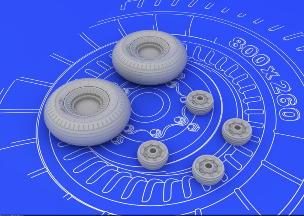 II-2 Shturmovik wheels for Tamiya