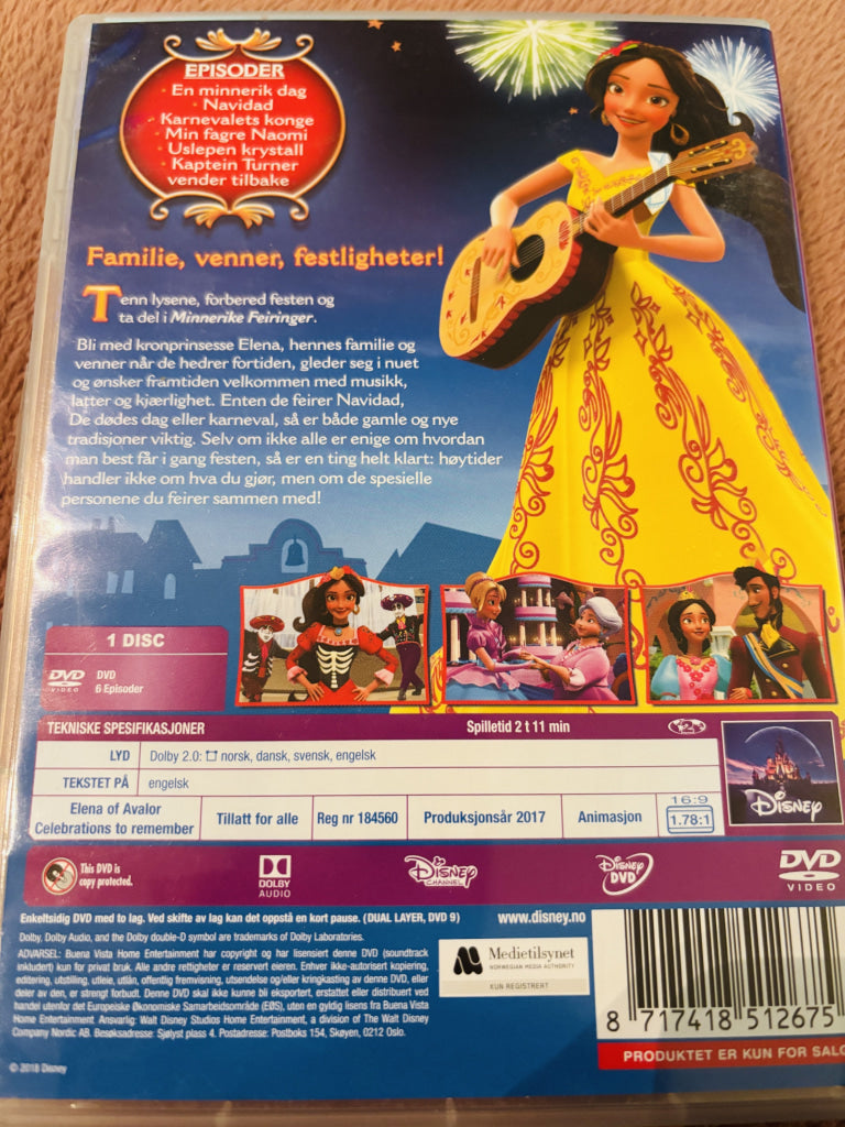 Elena fra Avalor: Minnerike feiringer. DVD.