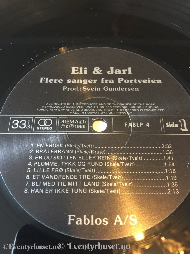 Eli Og Jarl. Flere Sanger Fra Portveien. 1986. Lp. Lp Plate