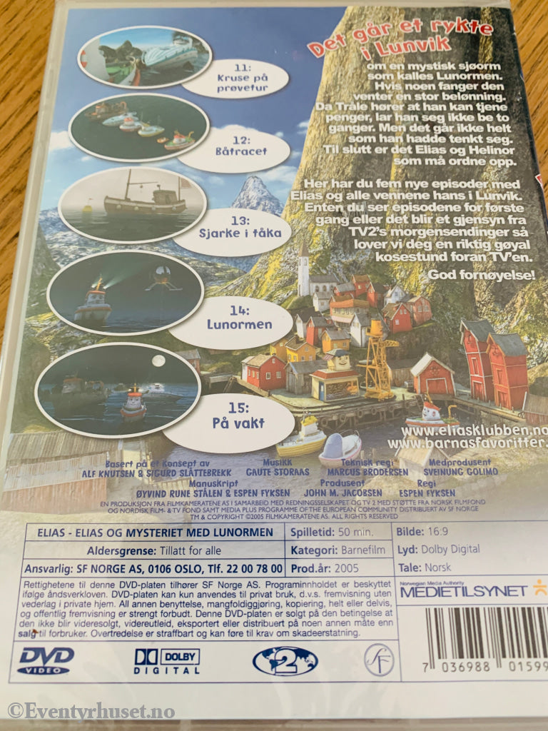 Elias og mysteriet med Lunormen . 2005 . DVD. Ny i plast!