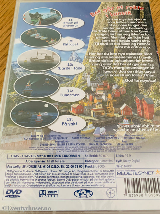 Elias og mysteriet med Lunormen . 2005 . DVD. Ny i plast!