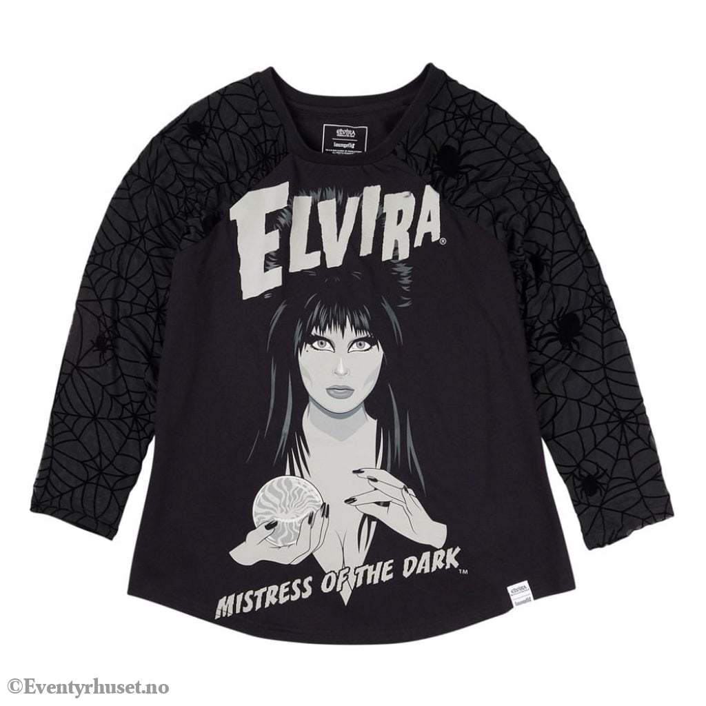 Elivira by Loungefly Tee T-Shirt Unisex Shirred Raglan Size S Fashion & Accessories