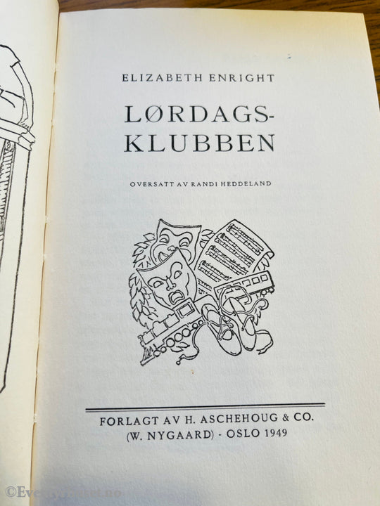 Elizabeth Enright. 1950. Lørdagsklubben. Bok.