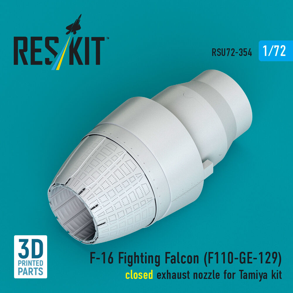 F-16 Fighting Falcon (F110-GE-129) closed exhaust nozzle (3D Printed) for Tamiya