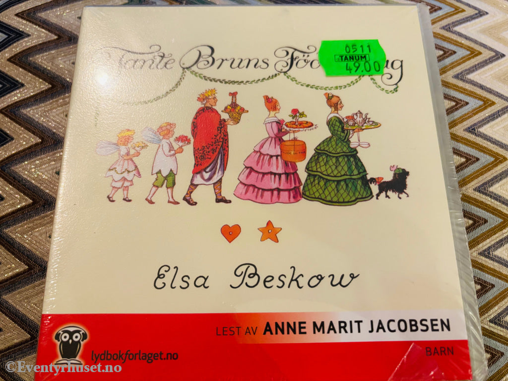 Elsa Beskow. Tante Bruns Fødselsdag. Lydbok på CD. Ny i plast!