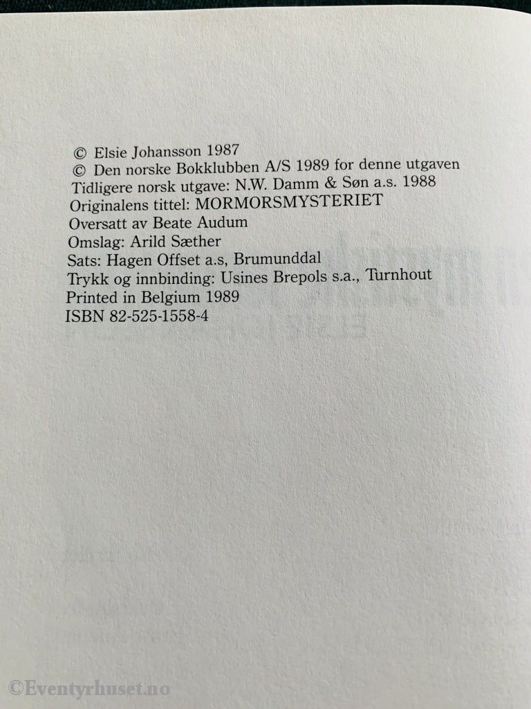 Elsie Johansson. 1987/89. Den Mystiske Sommeren. Fortelling