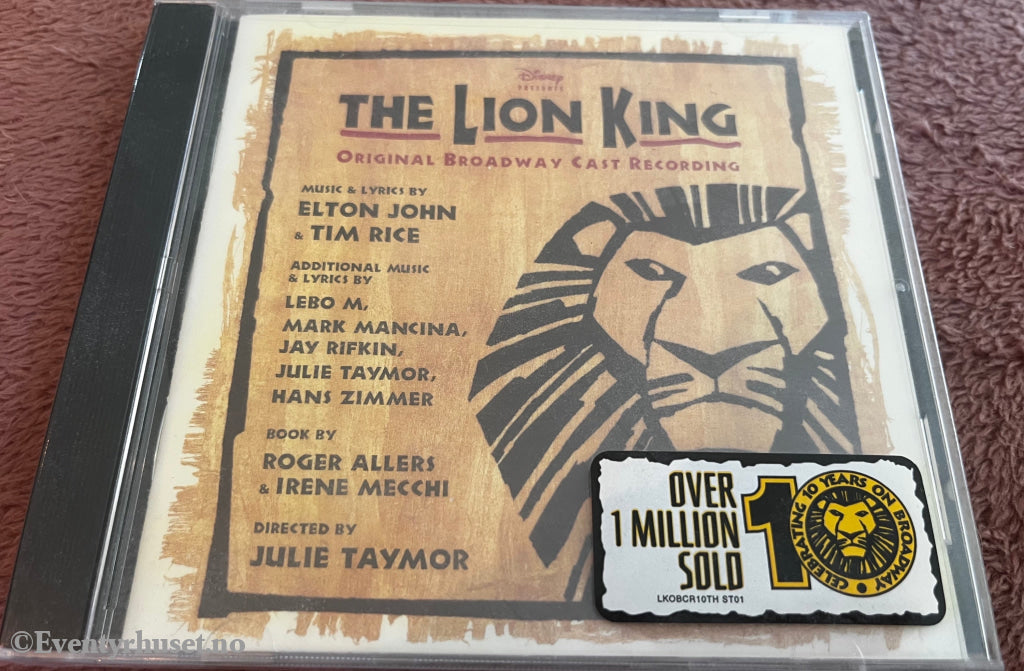 Elton John & Tim Rice. 1997. The Lion King: Original Broadway Cast Recording. Musikk på CD. Ny i plast!