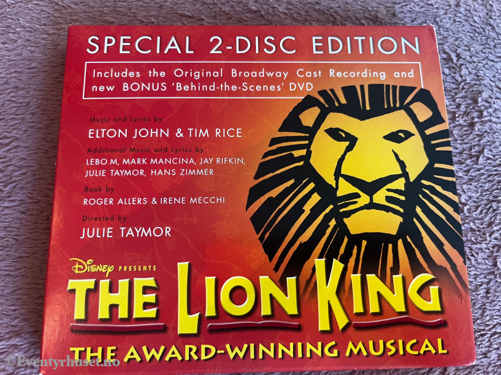 Elton John & Tim Rice. 2006. The Lion King: The Award-Winning Musical (Special 2-Disc Edition). Musikk på CD.