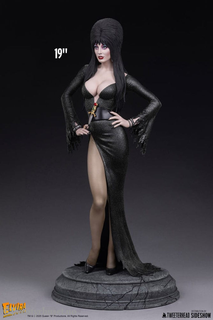 Elvira: Mistress of the Dark Maquette 1/4 Elvira (Black Glitter Dress) 48 cm Collectibles