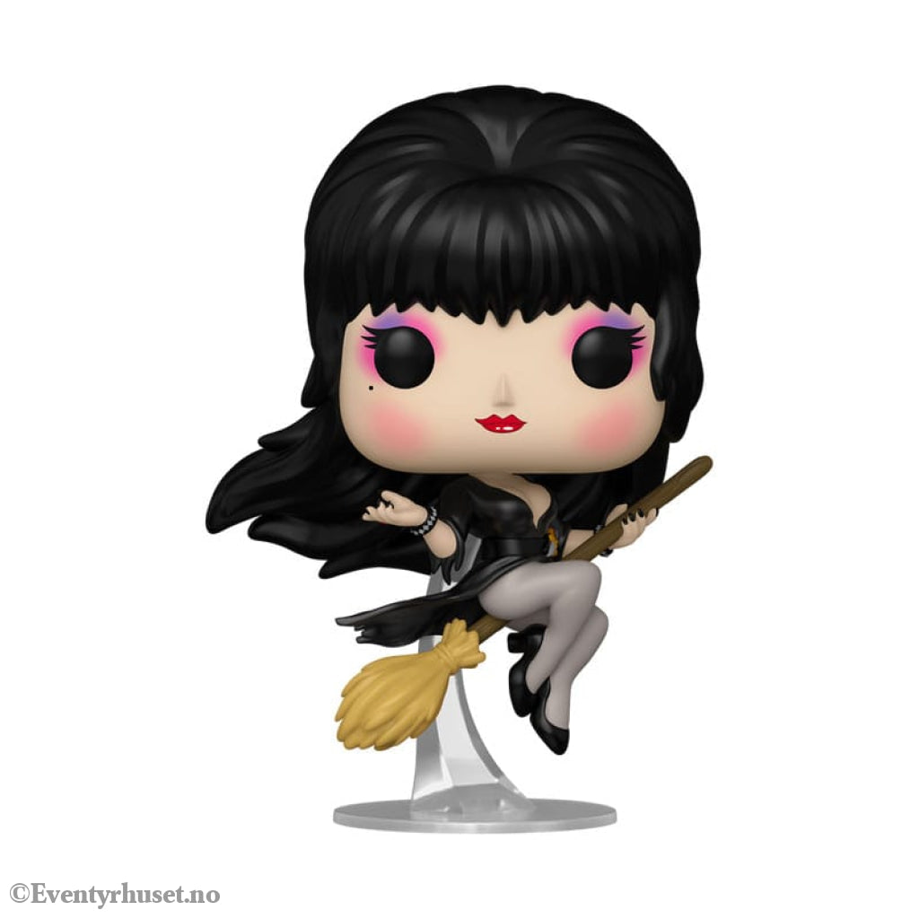 Elvira POP! Icons Vinyl Figure Elvira Broom 9 cm Collectibles