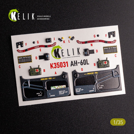 UH-60L interior 3D decals for Academy kit