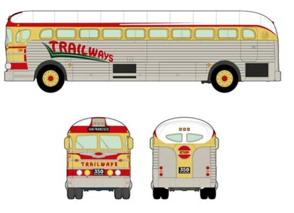 GMC PD-3751 "Silverside Trailwagon" Trailways Company