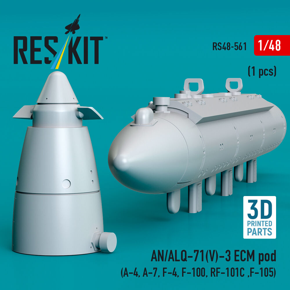 AN/ALQ-71(V)-3 ECM pod (A-4, A-7, F-4, F-100, RF-101C, F-105) (1pcs) (3D Printed)
