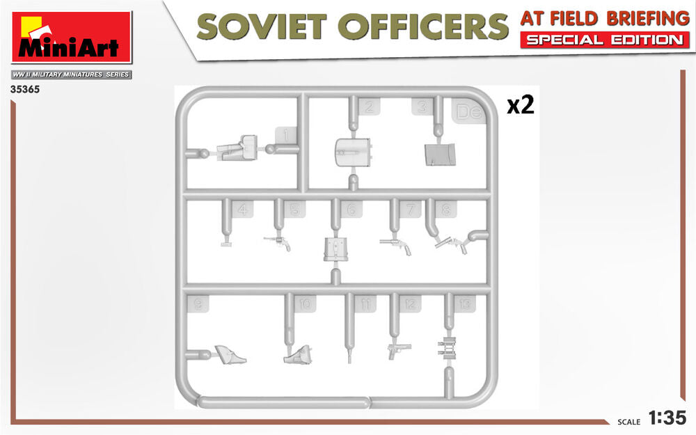 SOVIET OFFICERS AT FIELD BRIEFING. SPECIAL EDITION